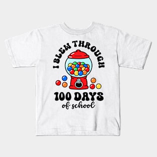 I Blew Through 100 Days Of School Gum Ball Machine Lover Kids T-Shirt